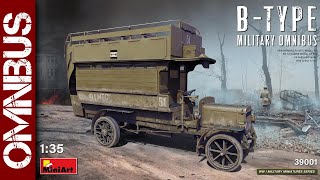 Building the Miniart BType Military Omnibus 135 scale model kit [upl. by Shaefer]