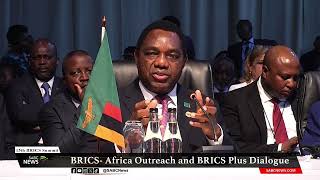 BRICS Summit I Statement by Zambias President Hakainde Hichilema [upl. by Wonacott]