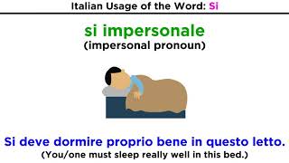 Italian Grammar Si Impersonale [upl. by Buderus301]