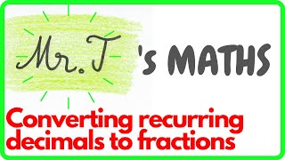 Recurring decimals IGCSEGCSE [upl. by Amerak107]