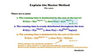 Master Method  incl StepByStep Guide and Examples   Analysis [upl. by Alrep485]