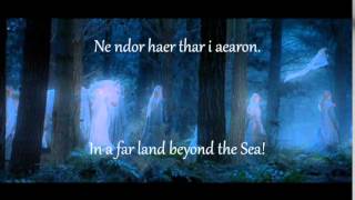 The Passing of the Elves Sindarin lyrics with translation [upl. by Goldy172]