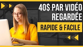 GAGNER DE LARGENT 40€ PAR VIDÉO REGARDÉE [upl. by Veedis]