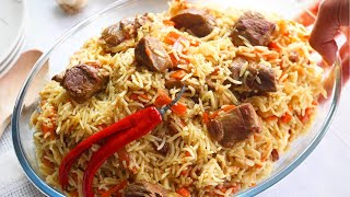 Traditional Uzbek Pilaf Recipe with Lamb  Uzbek Plov Uzbekistan National Dish  Plov Pulao or Pilaf [upl. by Brozak]