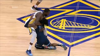 Ja Morant flying into the arms of Draymond Green 🤭 Warriors vs Grizzlies [upl. by Coreen726]