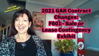 2021 GAR Contract Changes  Sale or Lease Contingency Exhibit [upl. by Weidman]