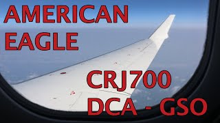 American Eagle CRJ700 flight Washington  Greensboro trip report [upl. by Fox]