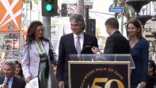 Andrea Bocelli Hollywood Walk of Fame Star Ceremony [upl. by Medardas]