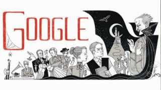 Bram Stoker´s 165th Birthday  Dracula Google Doodle [upl. by Ailene589]