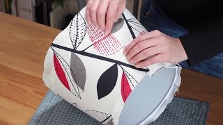 How to recover a lamp shade with fabric [upl. by Nesyaj]