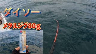 【ダイソー】船からメタルジグ80gで青物狙う！ 釣り日記 vol47 fishing [upl. by Behlau]