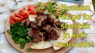 The Best Russian Recipe for Shashlik in Kefir Marinade BBQ Skewer [upl. by Trina]