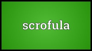 Scrofula Meaning [upl. by Hseyaj]