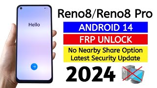 Oppo Reno 8  Reno 8 Pro frp bypass Android 14 without pc New Method 2024 [upl. by Pierson800]