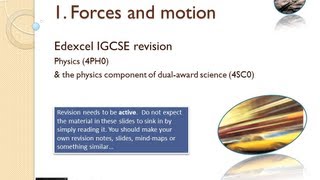 Forces and Motion REVISION PODCAST Edexcel IGCSE physics topic 1 [upl. by Ydarg]