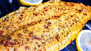 Only 2 Ingredients Oven Baked Fish Fillet In 2 minutes  Lemon Pepper Baked Fish [upl. by Hctim]