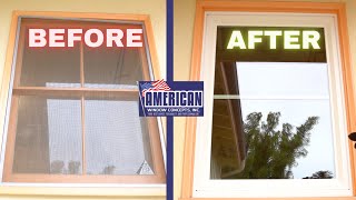 Removing Old Wood Window amp Installing Vinyl Replacement Window Step By Step [upl. by Oxford831]