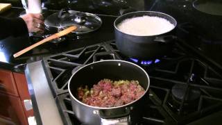 Tahchin Bademjan 1  how to cook Persian Food  Eggplant Tahchin [upl. by Yurt]