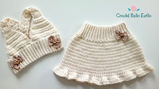 SHORT SAIA DE CROCHE INFANTIL [upl. by Pelaga]