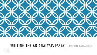 Writing the Ad Analysis Essay [upl. by Ahseiyn778]