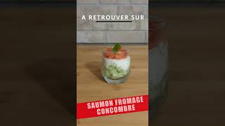 VERRINE DE SAUMON FROMAGE CONCOMBRE ENTREE SIMPLE POUR NOEL [upl. by Noyad]