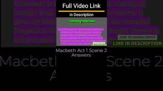 Macbeth Act 1 Scene 2 Workbook Answers  Macbeth Act 1 Scene 2 Questions And Answers ISC shorts [upl. by Atnom]