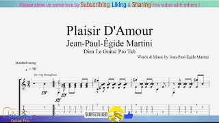 Plaisir DAmour  JeanPaulÉgide Martini  For Guitar Tutorial with TABs [upl. by Roberta]