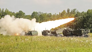 Ukrainian Army back fired HIMARS missiles destroy the Antonovsky Bridge as convoy Russian tank cross [upl. by Kathleen559]