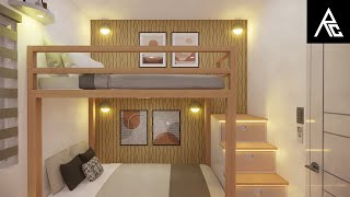 Cool Bunk Bed Idea for Small Rooms 25x35 Meters [upl. by Etteloc854]