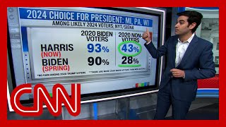 ‘Clear momentum’ New polling shows voters’ enthusiasm for Harris [upl. by Gilroy]