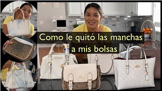 Como le quitó las manchas a mis bolsas  Calando diferentes productos para quitar manchas [upl. by Kristianson]