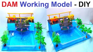 dam working model science exhibition project  simple and easy  diy  DIY pandit [upl. by Repooc]