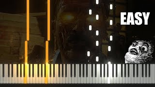 Call of Duty  Zombies Theme Damned  EASY Piano tutorial Synthesia [upl. by Patrice]