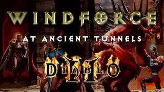 Diablo 2 LOD Windforce Drops In Ancient Tunnels [upl. by Eskil]