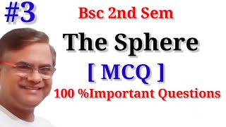 MCQ The Sphere Multiple Choice Questions Analytic Geometry [upl. by Vihs]