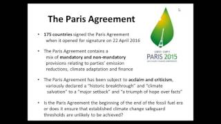 Webinar Paris Climate Change Agreement and its implications for Tourism [upl. by Murry]