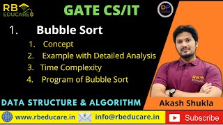 Bubble sort algorithm  Data Structure Akashshukla [upl. by Akinehc]