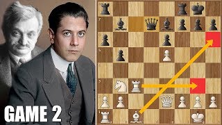 Basic Chess Principles  Lasker vs Capablanca  WCC Game 2 1921 [upl. by Tella861]