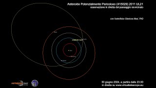 Asteroide Potenzialmente Pericoloso 415029 2011 UL21 osservazione online – 30 giugno 2024 [upl. by Yerffej]