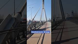 Cycling at Swietokrzyski Bridge warsaw Poland chill music lofi ytshorts viral [upl. by Checani]