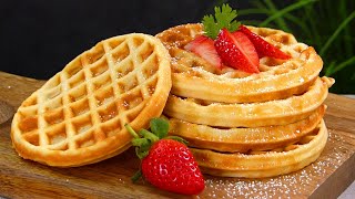 Perfect Homemade Waffles just in 5 minutes  Best Waffles recipe by Tiffin Box Easy quick breakfast [upl. by Smail845]