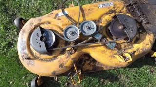 Simple Cub Cadet belt replacement and deck install [upl. by Dulciana476]