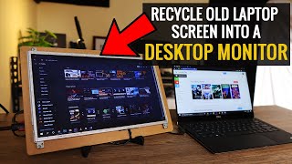 How to turn Old Laptop Screen into External Desktop Monitor [upl. by Hoagland]