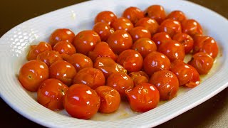 Tomates Cherry Confitados en Aceite de Oliva  Dieta Mediterránea Recetas de Verduras [upl. by Otiragram204]