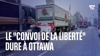 À Ottawa le quotconvoi de la libertéquot sorganise pour durer [upl. by Ahsienaj]