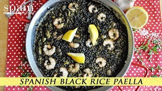 Spanish Black Rice Paella with Squid Ink Based Broth [upl. by Gnoud]