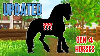 UPDATED FRIESIAN HORSE COMING SOON GEN 4 OR 35 HORSES IN STAR STABLE [upl. by Erma]