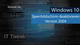 Windows 10 2004  Sperrbildschirm  Lockscreen deaktivieren  Home und Pro Version 4K [upl. by Anileba]