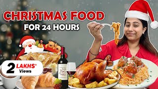 I only ate CHRISTMAS Food for 24 Hours  Food Challenge [upl. by Blight]