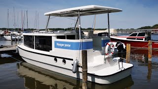 FIRST ELECTRIC BOAT IN RECHLINMÜRITZ Electric amp SolarWanderboot Voyager 900e [upl. by Dimmick998]